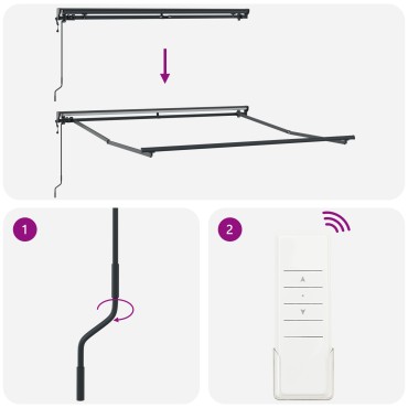 vidaXL Electric Awning Frame 3 x 2.5 m Ανθρακί