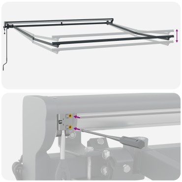 vidaXL Electric Awning Frame 3 x 2.5 m Ανθρακί