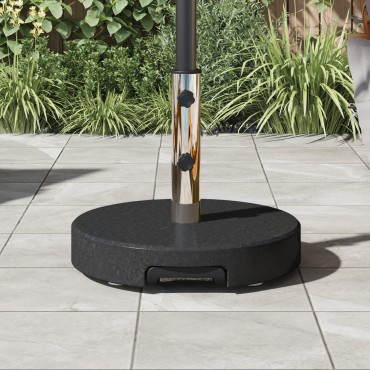 vidaXL Βάση ομπρέλας 29 kg Μαύρο Γρανίτης Γύρος