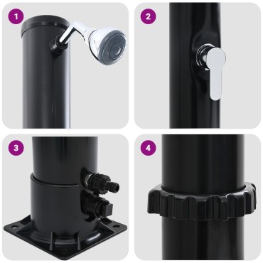 vidaXL Εξωτερικό Ηλιακό Ντους 217 cm 20 L