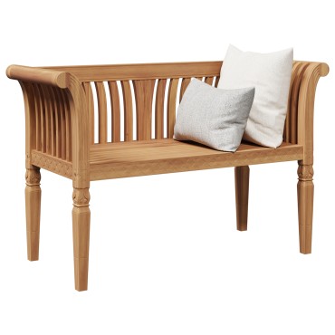 vidaXL Πάγκος Κήπου 127.5x52x80cm Μασίφ Ξύλο Teak