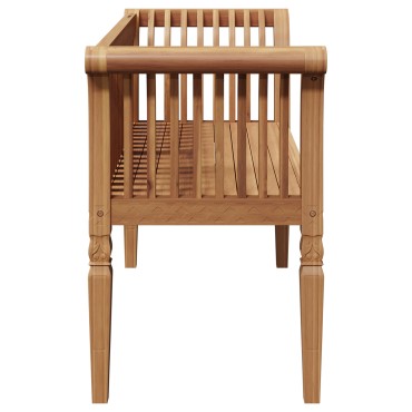 vidaXL Πάγκος Κήπου 127.5x52x80cm Μασίφ Ξύλο Teak