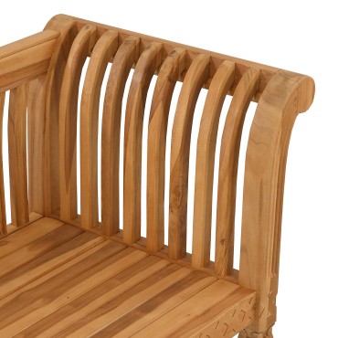vidaXL Πάγκος Κήπου 127.5x52x80cm Μασίφ Ξύλο Teak