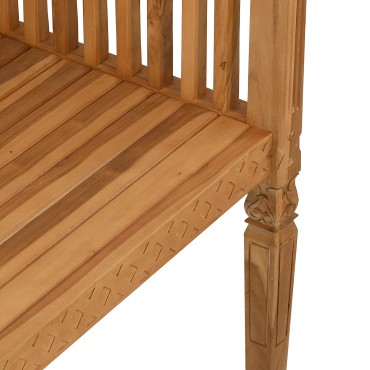 vidaXL Πάγκος Κήπου 127.5x52x80cm Μασίφ Ξύλο Teak