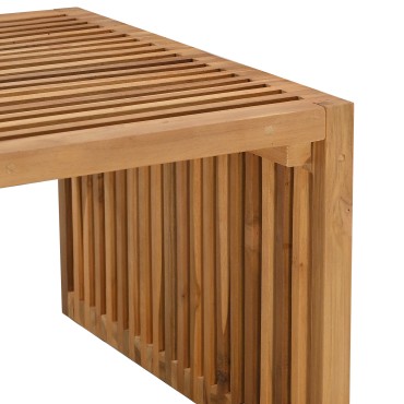 vidaXL Τραπεζάκι κήπου 110x55x35.5cm Μασίφ ξύλου teak 1 τεμ.