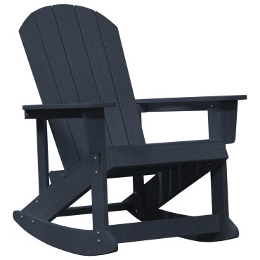 vidaXL Καθιστική Καρέκλα Ροκ Adirondack Σκούρο μπλε HDPE 92x73,5x92cm 1 τεμ.