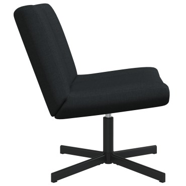 vidaXL Περιστρεφόμενη καρέκλα Μαύρο 63x75x76cm ύφασμα