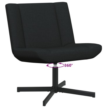 vidaXL Περιστρεφόμενη καρέκλα Μαύρο 63x75x76cm ύφασμα