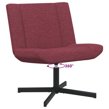 vidaXL Περιστρεφόμενη καρέκλα Κόκκινο 63x75x76cm ύφασμα
