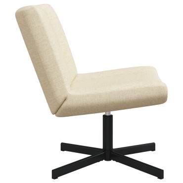 vidaXL Περιστρεφόμενη καρέκλα Κρεμ 63x75x76cm ύφασμα