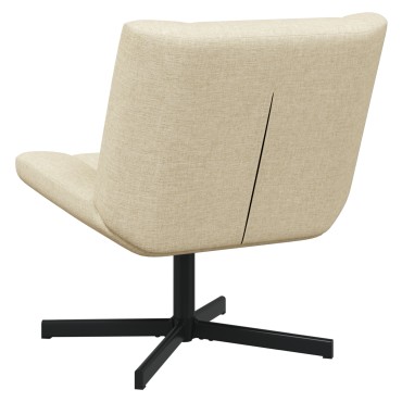 vidaXL Περιστρεφόμενη καρέκλα Κρεμ 63x75x76cm ύφασμα
