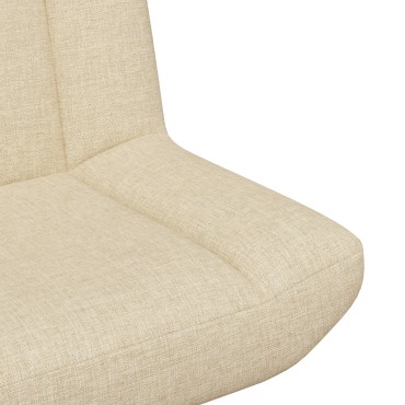 vidaXL Περιστρεφόμενη καρέκλα Κρεμ 63x75x76cm ύφασμα