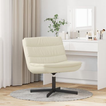 vidaXL Περιστρεφόμενη καρέκλα Κρεμ 63x75x76cm Τεχνητό Δέρμα