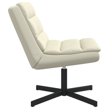 vidaXL Περιστρεφόμενη καρέκλα Κρεμ 63x75x76cm Τεχνητό Δέρμα