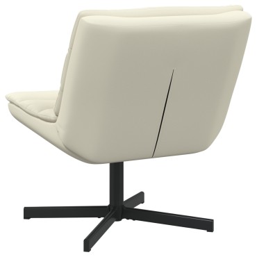 vidaXL Περιστρεφόμενη καρέκλα Κρεμ 63x75x76cm Τεχνητό Δέρμα