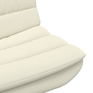 vidaXL Περιστρεφόμενη καρέκλα Κρεμ 63x75x76cm Τεχνητό Δέρμα