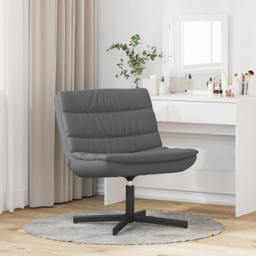 vidaXL Περιστρεφόμενη καρέκλα Γκρι 63x75x76cm Τεχνητό Δέρμα