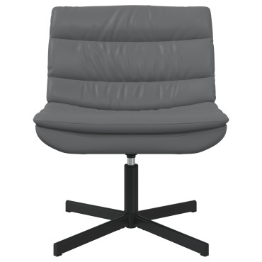 vidaXL Περιστρεφόμενη καρέκλα Γκρι 63x75x76cm Τεχνητό Δέρμα