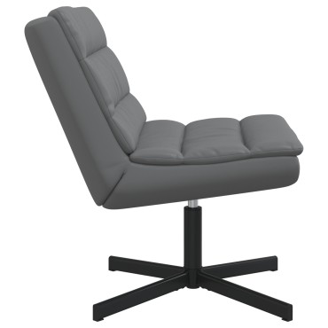 vidaXL Περιστρεφόμενη καρέκλα Γκρι 63x75x76cm Τεχνητό Δέρμα