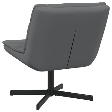 vidaXL Περιστρεφόμενη καρέκλα Γκρι 63x75x76cm Τεχνητό Δέρμα