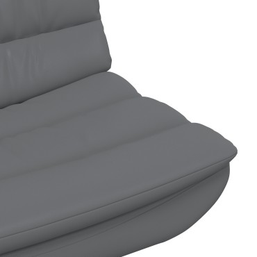vidaXL Περιστρεφόμενη καρέκλα Γκρι 63x75x76cm Τεχνητό Δέρμα