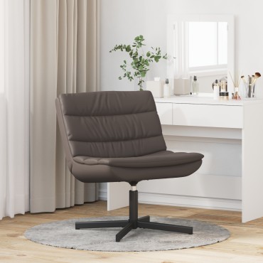 vidaXL Περιστρεφόμενη καρέκλα Καφέ 63x75x76cm Λαμπερό PU