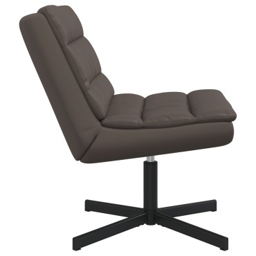 vidaXL Περιστρεφόμενη καρέκλα Καφέ 63x75x76cm Λαμπερό PU