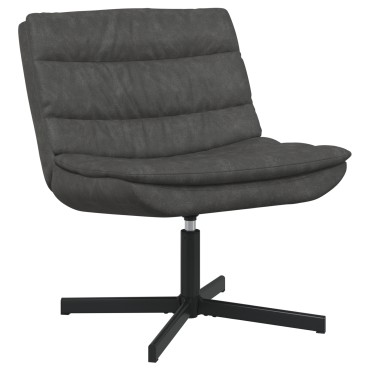 vidaXL Περιστρεφόμενη καρέκλα Μαύρο 63x75x76cm Αντίκα PU