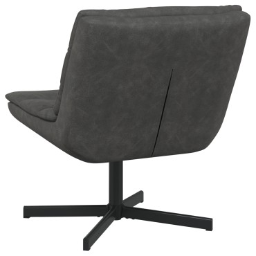 vidaXL Περιστρεφόμενη καρέκλα Μαύρο 63x75x76cm Αντίκα PU