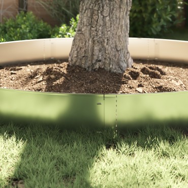 vidaXL Περίφραξη Γκαζόν 5 τμχ 25x100 cm Ευέλικτο Γαλβανισμένο Ατσάλι