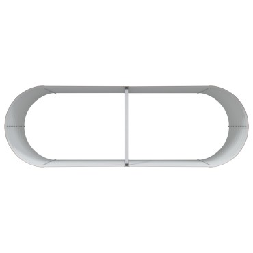 vidaXL Καφέ Υψηλό Κρεβάτι Κήπου - Όψη Ξύλου 240x80x81 εκ. Ατσάλι