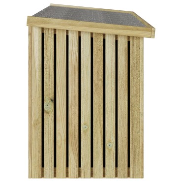 vidaXL Κουτί αποθήκευσης κήπου Φυσικό 119x44x58,5cm