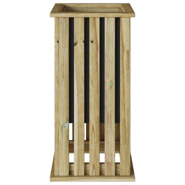 vidaXL Φυτευτής Κήπου με Λαδώμα 33x33x65 εκ. Εμποτισμένο Ξύλο Πεύκου
