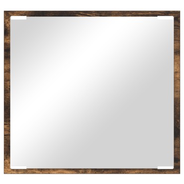 vidaXL Καθρέφτης Μπάνιου LED Καπνιστό Δρυς 40x8.5x37cm Ξύλο 1 τεμ.