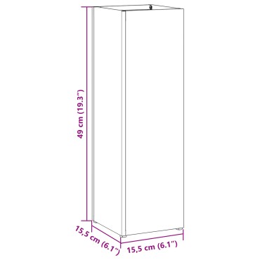 vidaXL Βάση ομπρέλας βροχής Μουσταρδί 15,5 x 15,5 x 49 εκ Ατσάλι