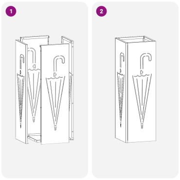 vidaXL Βάση ομπρέλας βροχής Μουσταρδί 15,5 x 15,5 x 49 εκ Ατσάλι