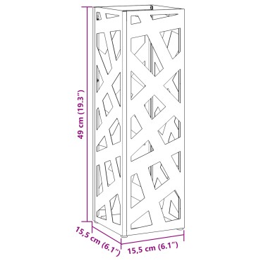 vidaXL Σχέδιο & βάση αποθήκευσης Λευκό 15,5 x 15,5 x 49 εκ Μέταλλο