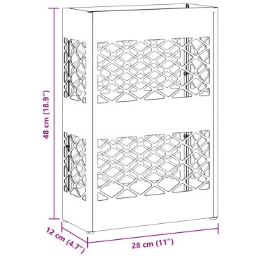 vidaXL Σχέδιο & βάση αποθήκευσης Μαύρο 28 x 12 x 41 εκ Ατσάλι