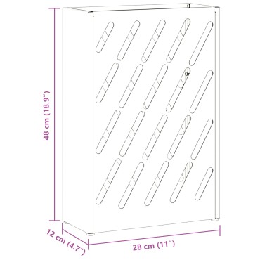 vidaXL Σχέδιο & βάση αποθήκευσης Μαύρο 28 x 12 x 41 εκ Ατσάλι