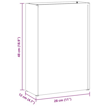 vidaXL Βάση ομπρέλας βροχής Ανθρακί 28 x 12 x 41 εκ Ατσάλι