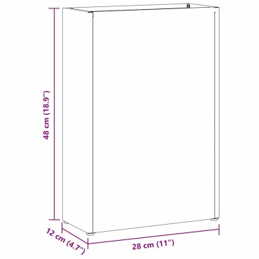 vidaXL Βάση ομπρέλας βροχής Ανθρακί 28 x 12 x 41 εκ Ατσάλι
