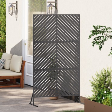 vidaXL Οθόνη Ιδιωτικότητας 100x50x180cm Ατσάλι Μαύρο