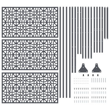 vidaXL Οθόνη Ιδιωτικότητας 100x50x180cm Ατσάλι Ανθρακί