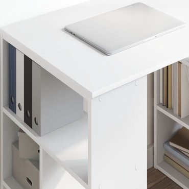 vidaXL Γραφείο Λευκό Επεξεργασμένο Ξύλο 90x50x75cm 1 τεμ.