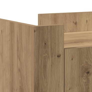 vidaXL Μπουφές Μασίφ Δρυ 45x35x75cm Επεξεργασμένο Ξύλο 1 τεμ.