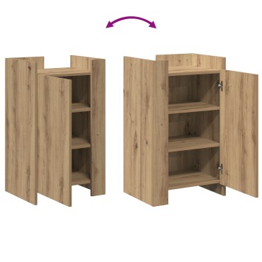 vidaXL Μπουφές Μασίφ Δρυ 45x35x75cm Επεξεργασμένο Ξύλο 1 τεμ.