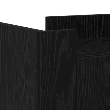 vidaXL Συρταριέρα Μαύρη Βελανιδιά 45x35x75cm Επεξεργασμένο Ξύλο 1 τεμ.