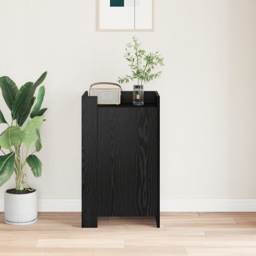 vidaXL Συρταριέρα Μαύρη Βελανιδιά 45x35x75cm Επεξεργασμένο Ξύλο 1 τεμ.