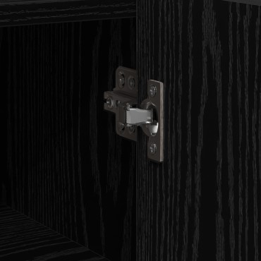 vidaXL Συρταριέρα Μαύρη Βελανιδιά 45x35x75cm Επεξεργασμένο Ξύλο 1 τεμ.