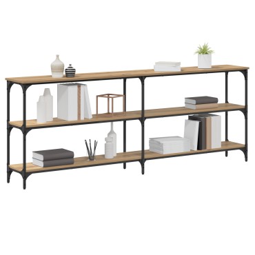 vidaXL Τραπέζι Κονσόλας Ξύλο Δρυός 200x29x75cm Σχεδιασμένο Ξύλο 1 τεμ.